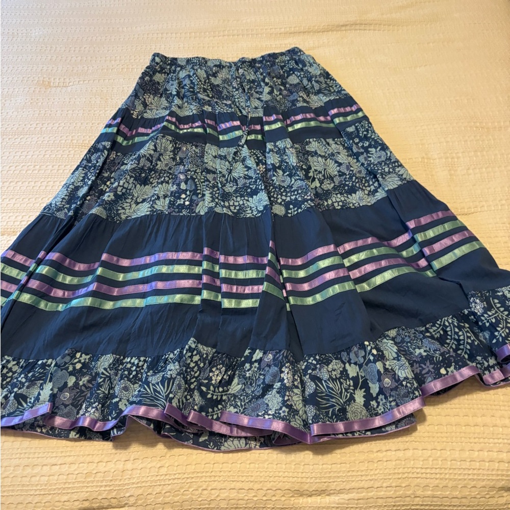 Wondrous Art Wear Boho Skirt 100% Cotton Size one/ Size Made in India